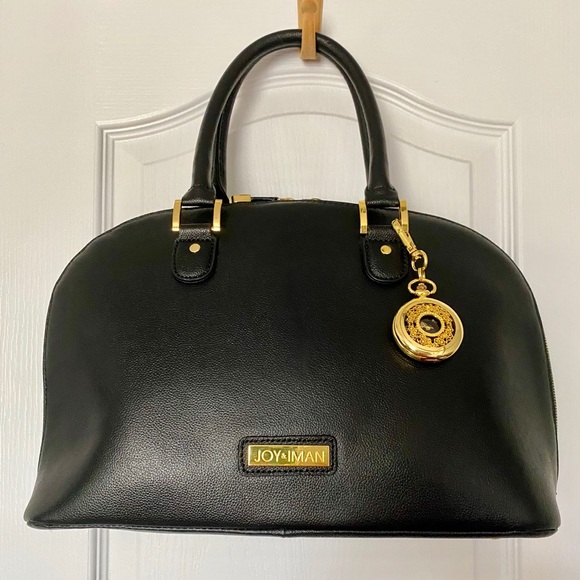 Joy & Iman Handbags - Joy & IMAN black dome bag